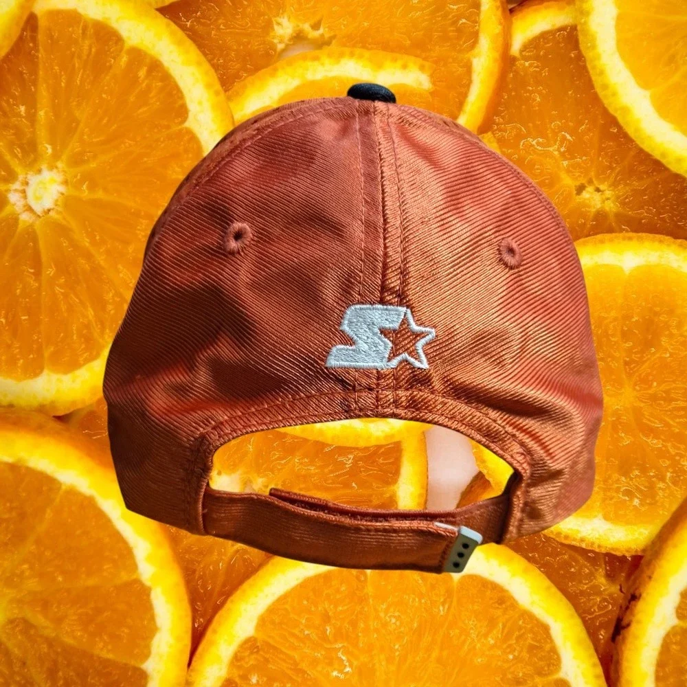 Starter Hat Athletic Baseball Cap Adjustable Orange One Size‎